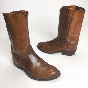 Justin Men's Distressed Cowboy Western Boots Brown